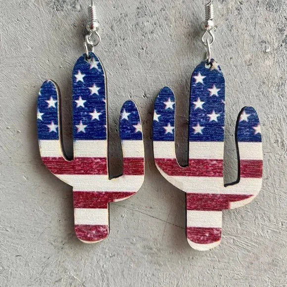 Cactus Flag Earrings