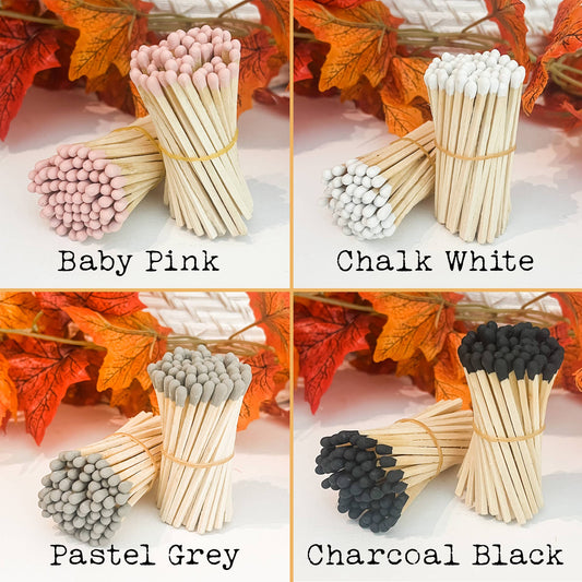 Apothecary Jar Matches | 50 x 3" Safety Matches & Strike Pad: Charcoal Black