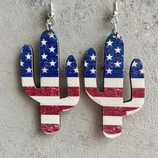 Cactus Flag Earrings
