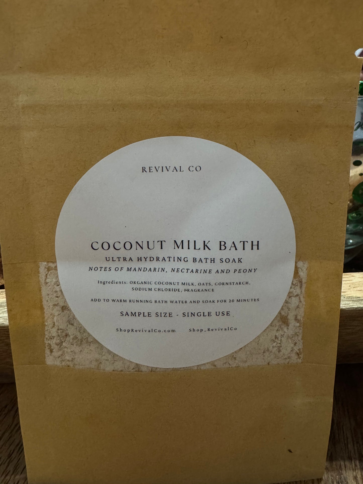 Coconut milk bath soak