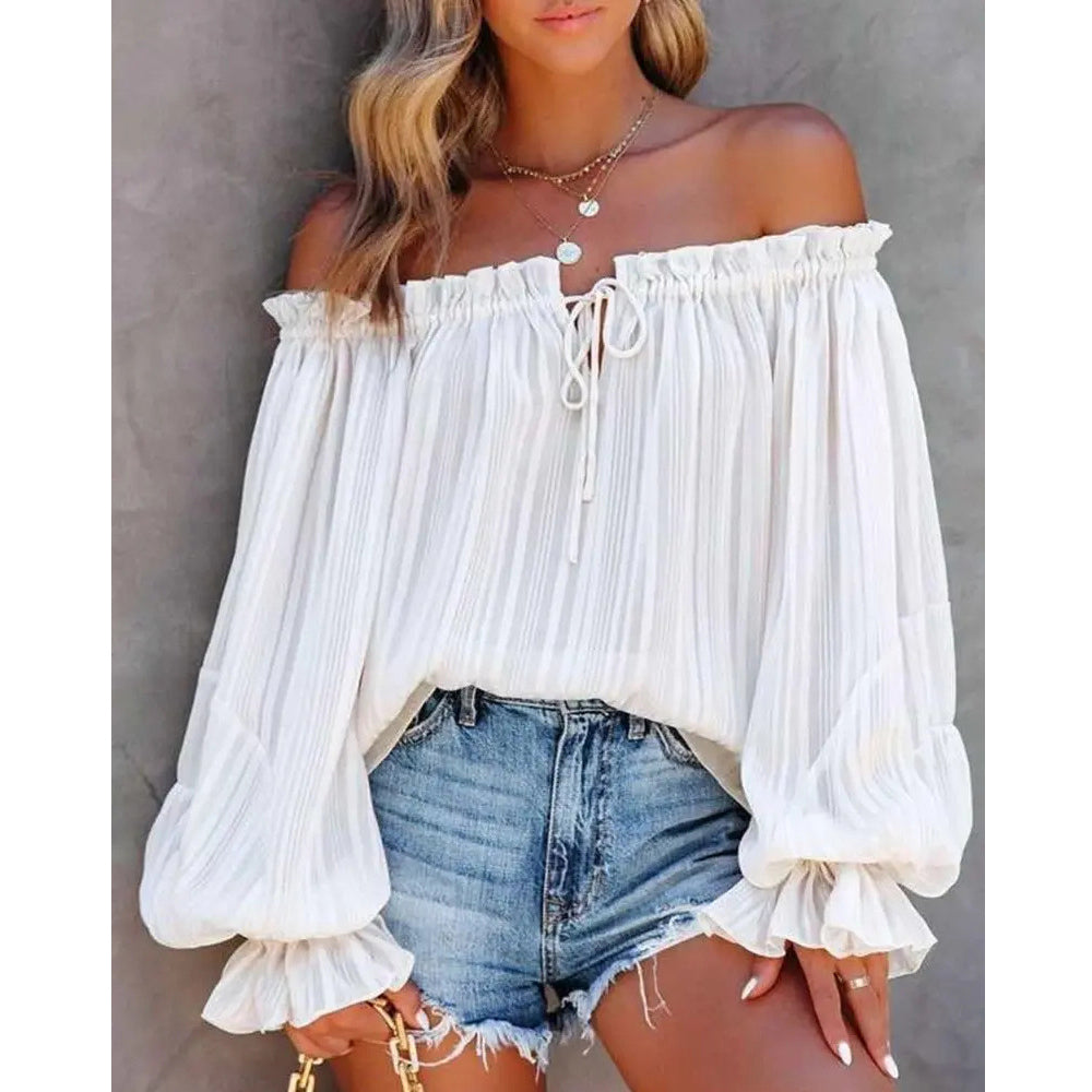 Off-Shoulder Ruffle Top